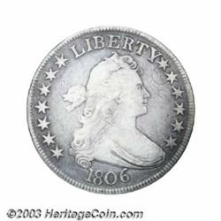 1806 50C Pointed 6, Stem Fine 12 Graffiti Uncertified.