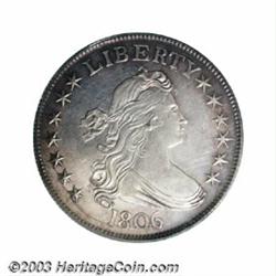 1806 50C Pointed 6, Stem AU58 PCGS.