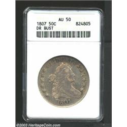 1807 50C Draped Bust AU50 ANACS.