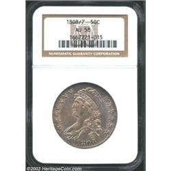 1808/7 50C AU58 NGC.