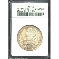 1812/1 50C Small 8 AU50 ANACS.