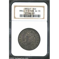 1812/1 50C Small 8 AU55 NGC.