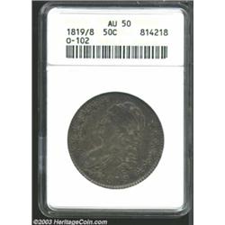 1819/8 50C Large 9 AU50 ANACS.