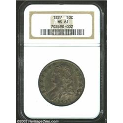 1827 50C Square Base 2 MS61 NGC.