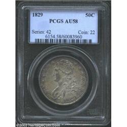 1829 50C AU58 PCGS.