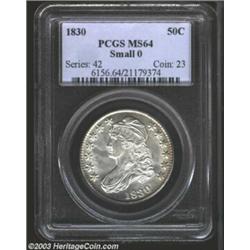 1830 50C Small 0 MS64 PCGS.