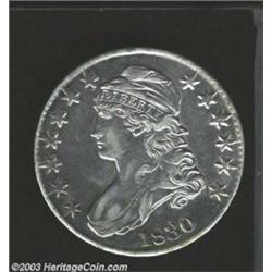 1830 50C Large Letters XF40 Cleaned Uncertified.