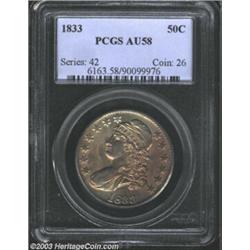 1833 50C AU58 PCGS.