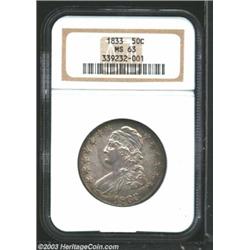 1833 50C MS63 NGC.