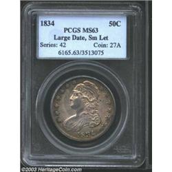 1834 50C Large Date, Small Letters MS63 PCGS.