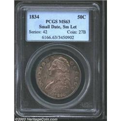 1834 50C Small Date, Small Letters MS63 PCGS.