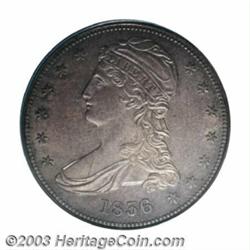 1836 50C Reeded Edge MS63 PCGS.