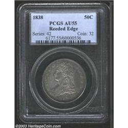 1838 50C AU55 PCGS.