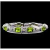 Image 2 : Crayola 20.00ctw Peridot and White Sapphire Bracelet - .925 Silver