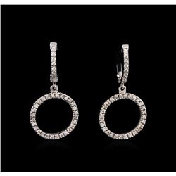 0.50ctw Diamond Earrings - 14KT White Gold