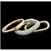 Image 3 : 14KT Tri-Color Gold 0.49ctw Diamond Ring