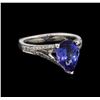 Image 1 : 2.32ct Tanzanite and Diamond Ring - 14KT White Gold