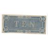 Image 2 : 1864 $10 Confederate States of America Bank Note