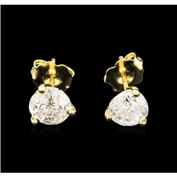 1.68ctw Diamond Earrings - 14KT Yellow Gold