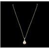 Image 2 : 14KT Yellow Gold 0.37ctw Diamond Pendant With Chain