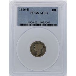 1916-D PCGS AG03 Mercury Dime