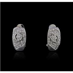 14KT White Gold 0.93ctw Diamond Earrings