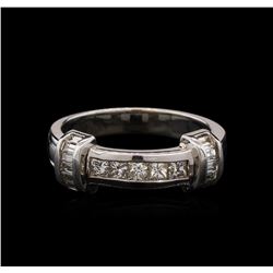 1.51ctw Diamond Wedding Band - 14KT White Gold