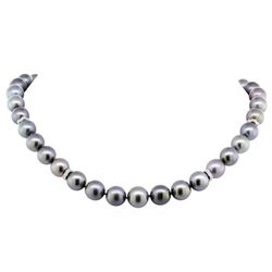 0.21ctw Tahitian Cultured Pearl and Diamond Necklace