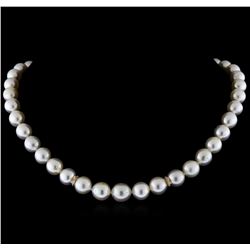 South Sea Cultured Pearl Necklace with 14KT Yellow Gold Diamond Clasp