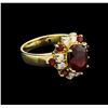 Image 1 : 3.65ctw Ruby and Diamond Ring - 14KT Yellow Gold