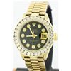 Image 1 : Rolex 18K Gold President 2.00ctw Diamond Ladies Watch