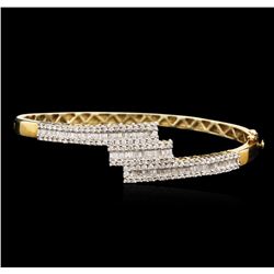 14KT Yellow Gold 2.27ctw Diamond Bangle Bracelet