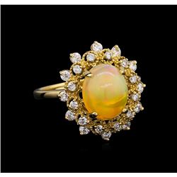 2.15ct Opal and Diamond Ring - 14KT Yellow Gold