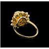 Image 3 : 2.15ct Opal and Diamond Ring - 14KT Yellow Gold