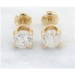 2.06ctw Diamond Stud Earrings - 14KT Yellow Gold