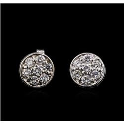 0.70ctw Diamond Earrings - 14KT White Gold