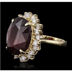 14KT Yellow Gold 17.34ct Ruby and Diamond Ring