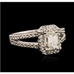 14KT White Gold EGL USA Certified 1.36ctw Diamond Ring