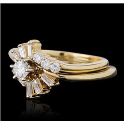 14KT Yellow Gold 0.69ctw Diamond Wedding Set