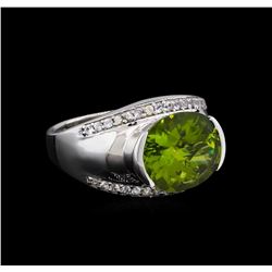 Crayola 3.95ct Peridot and White Sapphire Ring - .925 Silver