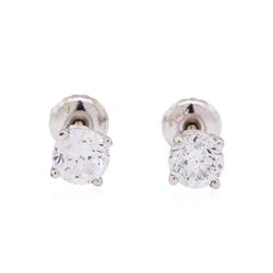 1.00ctw Diamond Stud Earrings - 14KT White Gold