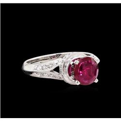 1.25ct Ruby and Diamond Ring - 18KT White Gold