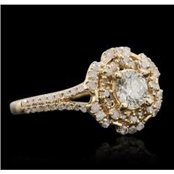 14KT Yellow Gold 0.91ctw Diamond Ring