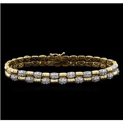 1.94ctw Diamond Bracelet - 14KT Two-Tone Gold