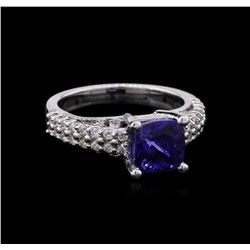 2.58ct Tanzanite and Diamond Ring - 14KT White Gold