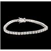 Image 1 : 14KT White Gold 5.52ctw Diamond Tennis Bracelet