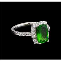 2.30ct Tsavorite and Diamond Ring - Platinum