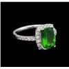 Image 1 : 2.30ct Tsavorite and Diamond Ring - Platinum