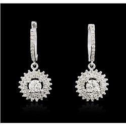 14KT White Gold 1.67ctw Diamond Earrings