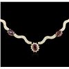 Image 2 : 14KT Yellow Gold 22.10ctw Ruby and Diamond Necklace